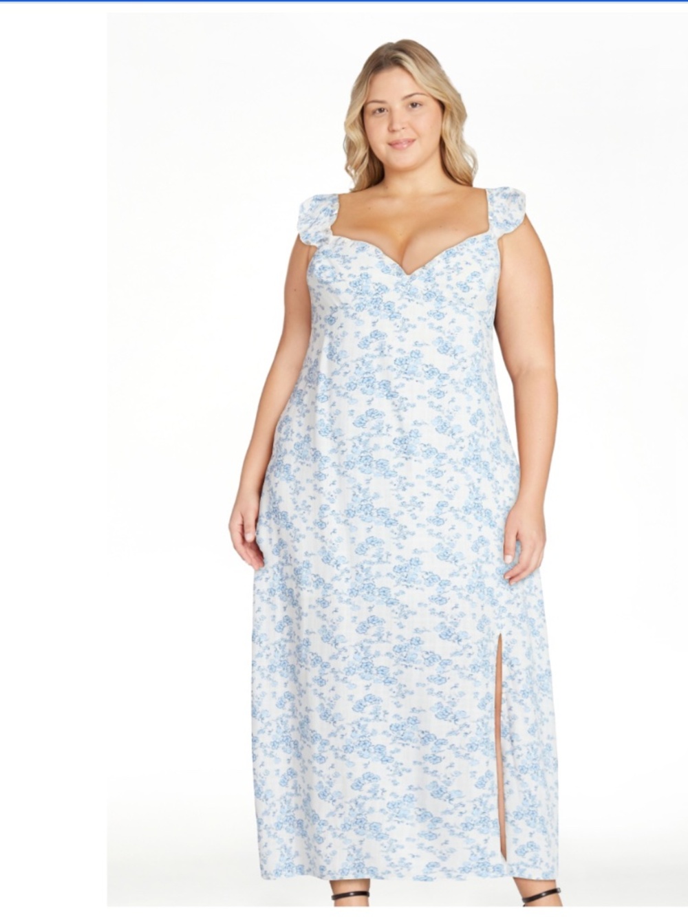 No Boundaries Women’s Winter White Floral Maxi Dress Size XL NWT - Picture 3 of 6